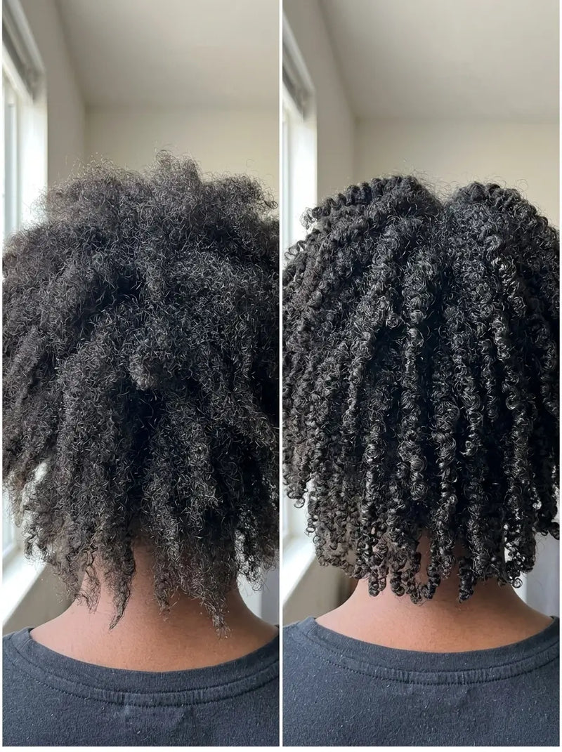 Before and after hair transformation