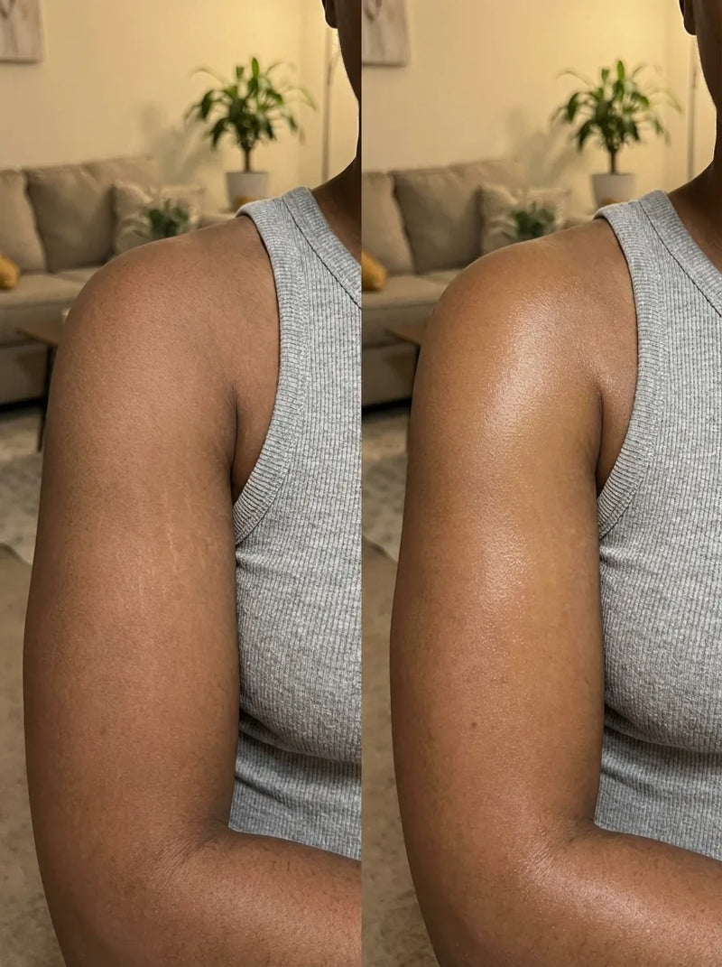 Before and after hair transformation