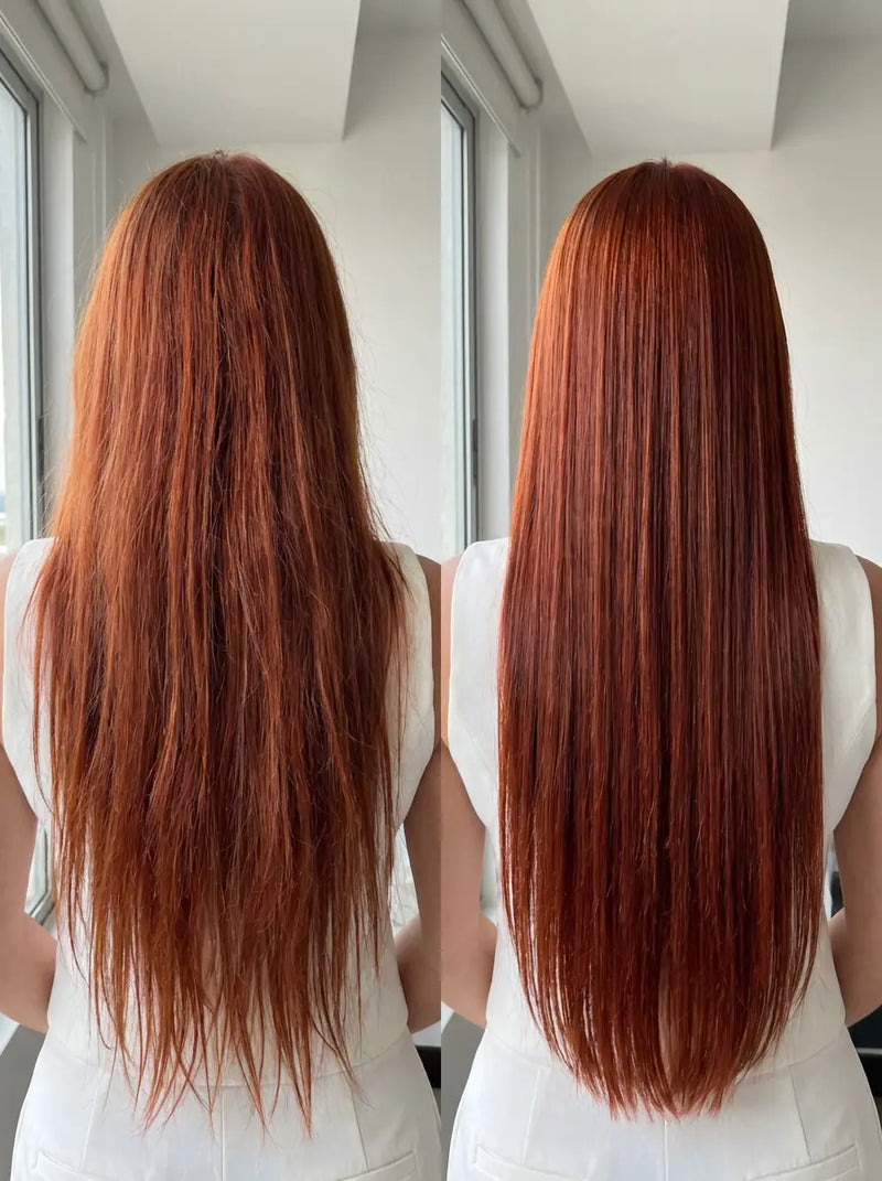 Before and after hair transformation