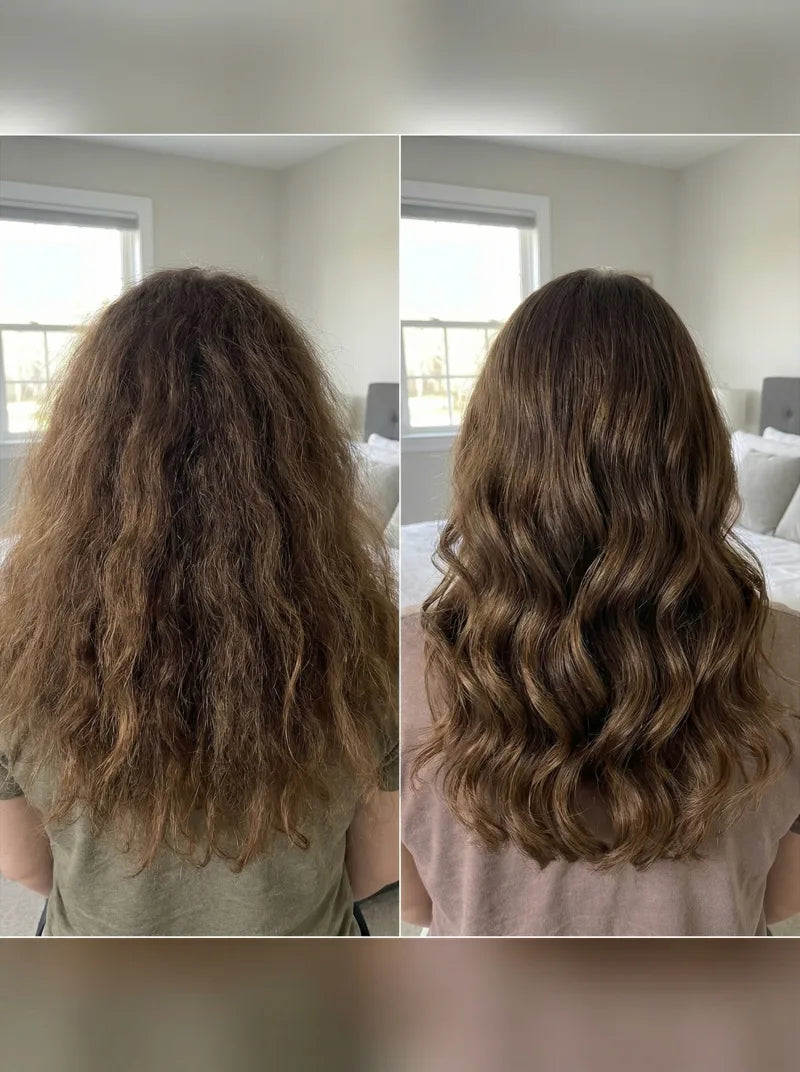 Before and after hair transformation