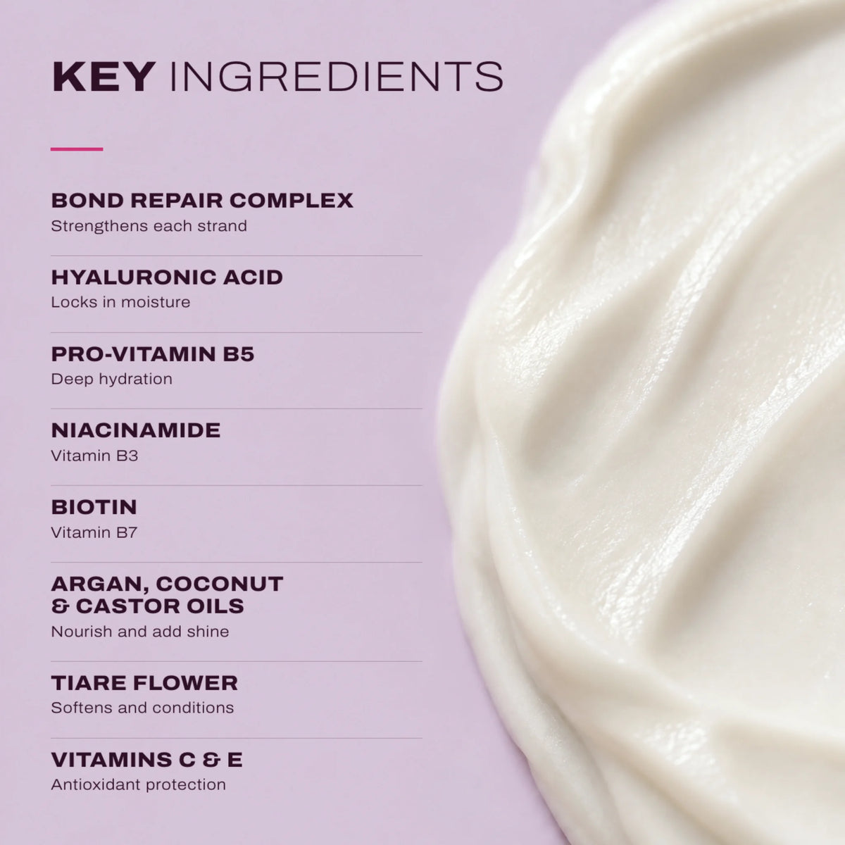 Key ingredients of Bond Revive & Restore 7-in-1 Hair Mask